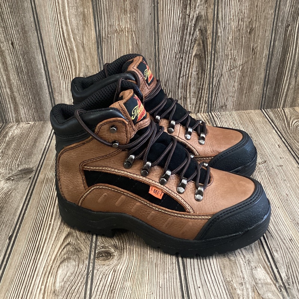 Thorogood Work Boots Brown I-Met Metatarsal Guard Steel Toe 504-4312 Womens 6.5M